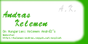 andras kelemen business card